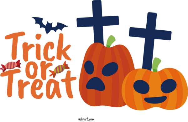 Free Holiday Jack O' Lantern Cartoon Fruit For Happy Halloween Clipart Transparent Background