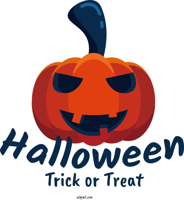 Free Holiday Pumpkin Logo Cartoon For Happy Halloween Clipart Transparent Background