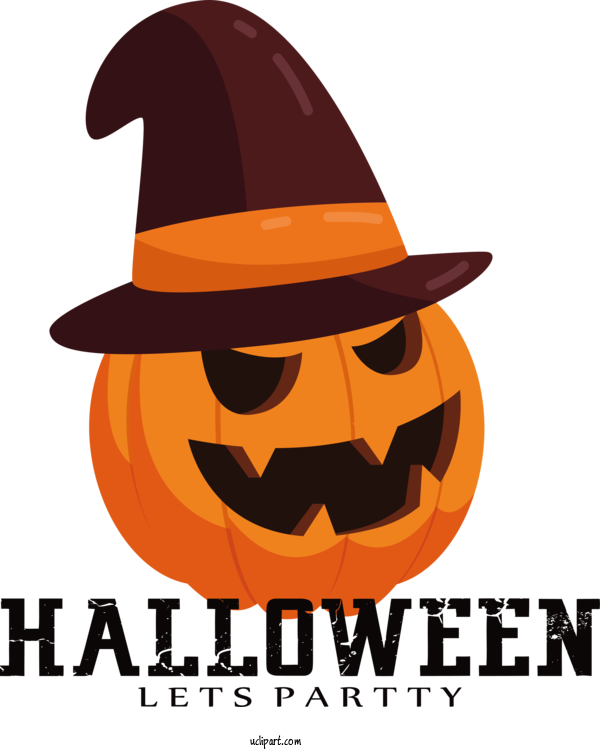 Free Holiday Jack O' Lantern Cartoon Logo For Happy Halloween Clipart Transparent Background