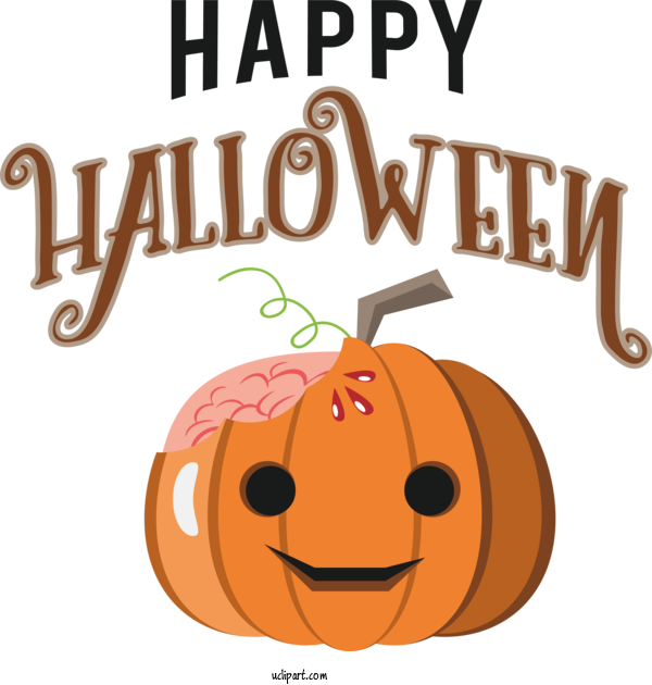 Free Holiday Jack O' Lantern Vegetable Cartoon For Happy Halloween Clipart Transparent Background