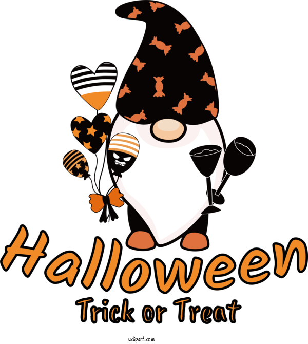 Free Holiday Party Design Drawing For Happy Halloween Clipart Transparent Background