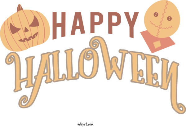 Free Holiday Cartoon Drawing Logo For Happy Halloween Clipart Transparent Background
