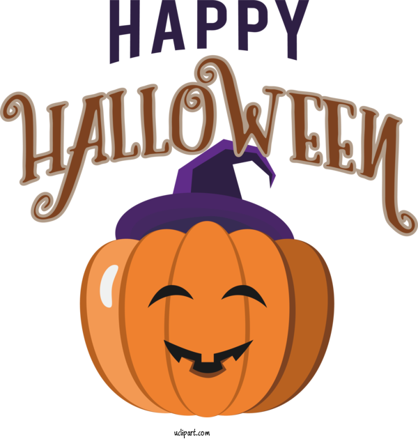 Free Holiday Jack O' Lantern Cartoon Logo For Happy Halloween Clipart Transparent Background