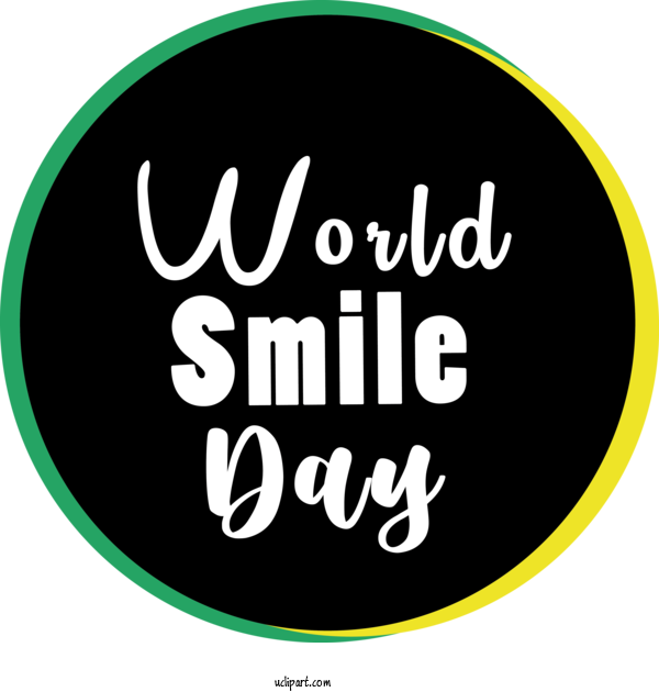 Free Holiday Logo Line Green For World Smile Day Clipart Transparent Background