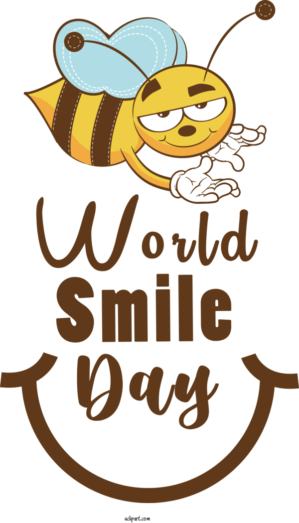 Free Holiday Insects Plant Text For World Smile Day Clipart Transparent Background