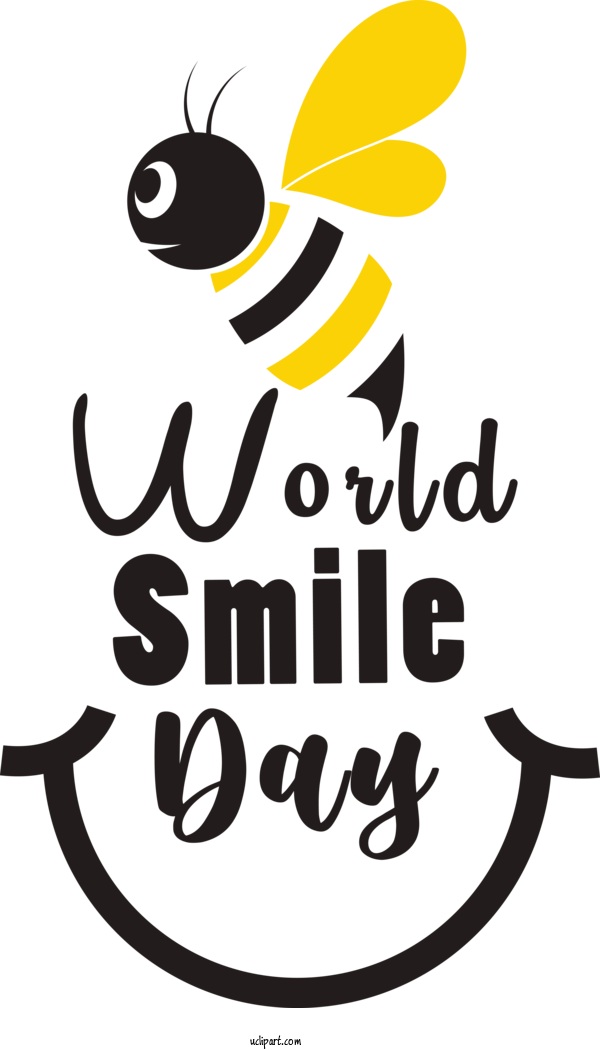 Free Holiday Insects Design Logo For World Smile Day Clipart Transparent Background