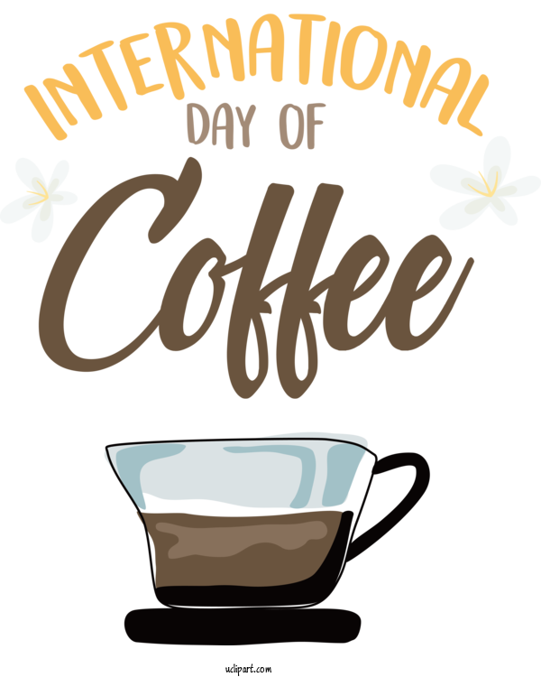 Free Holiday Coffee Coffee Cup Logo For International Coffee Day Clipart Transparent Background