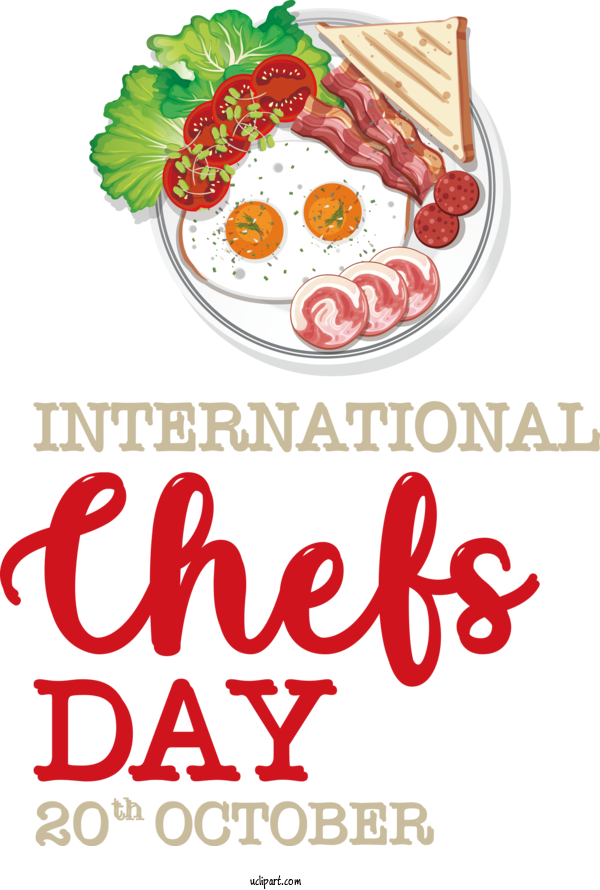 Free Holiday Logo Food Group Superfood For International Chefs Day Clipart Transparent Background