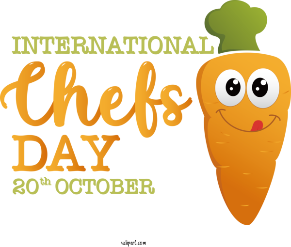 Free Holiday Logo Commodity Vegetable For International Chefs Day Clipart Transparent Background