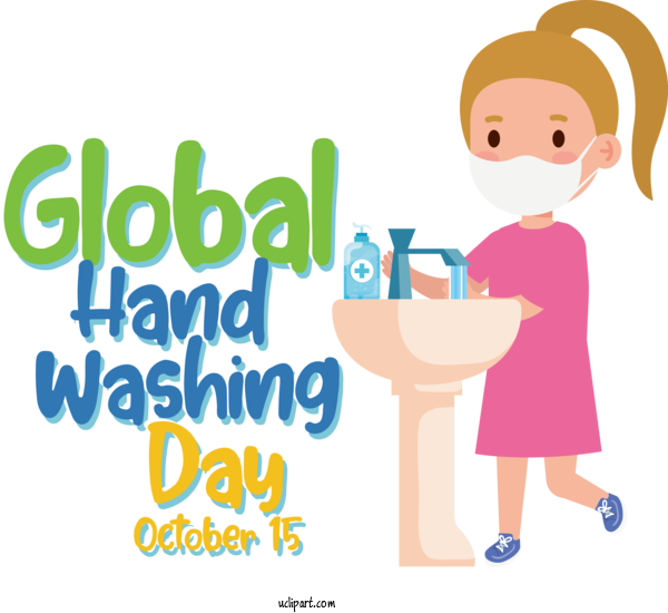 Free Holiday Human Public Relations Cartoon For Global Handwashing Day Clipart Transparent Background