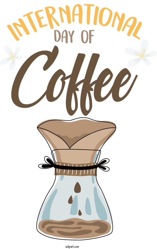 Free Holiday Cartoon Design Line For International Coffee Day Clipart Transparent Background