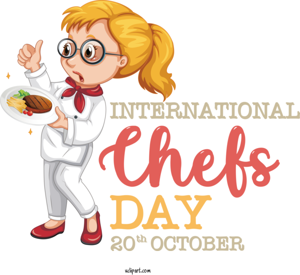 Free Holiday Italian Cuisine Chef Cooking For International Chefs Day Clipart Transparent Background