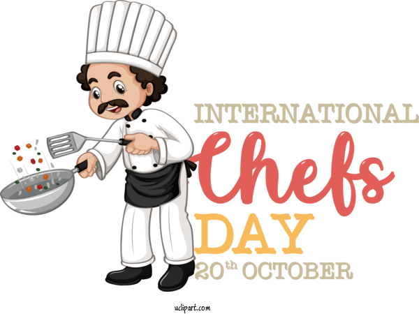 Free Holiday Human Microphone Cartoon For International Chefs Day Clipart Transparent Background