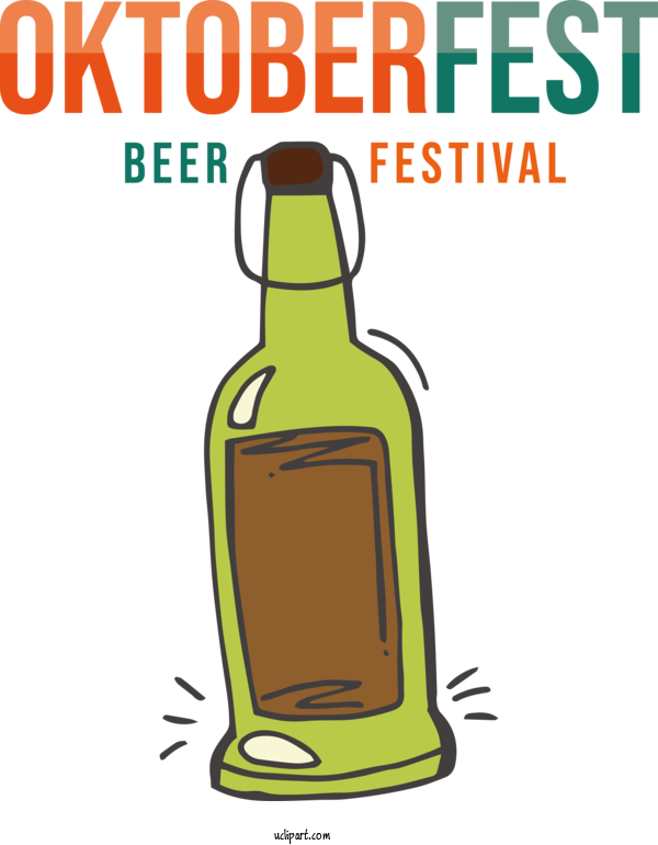 Free Holiday Glass Bottle Bottle Design For Oktoberfest Clipart Transparent Background