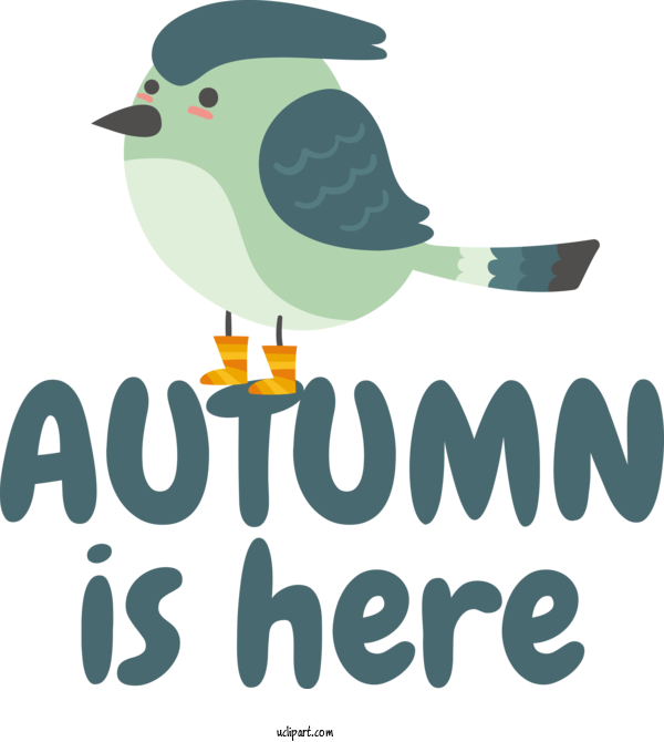 Free Nature Birds Logo Text For Autumn Clipart Transparent Background