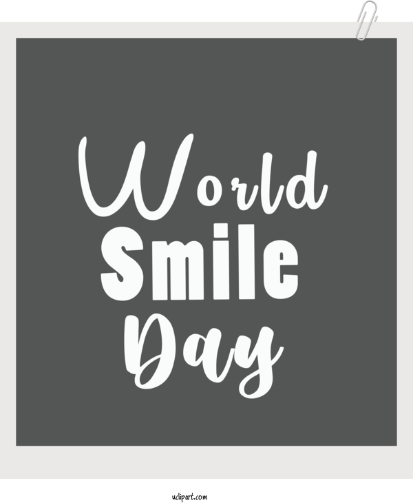 Free Holiday Design Logo Font For World Smile Day Clipart Transparent Background