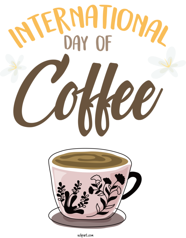 Free Holiday Coffee 09702 White Coffee For International Coffee Day Clipart Transparent Background