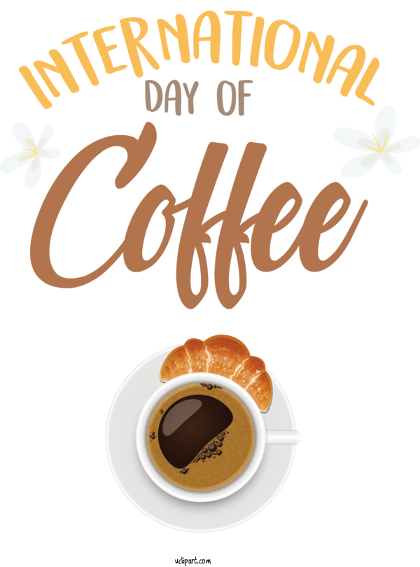 Free Holiday White Coffee Coffee Ristretto For International Coffee Day Clipart Transparent Background