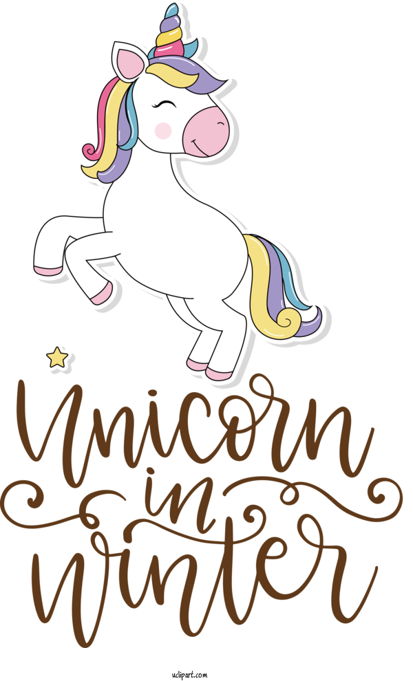 Free Holiday Horse Cartoon Text For National Unicorn Day Clipart Transparent Background