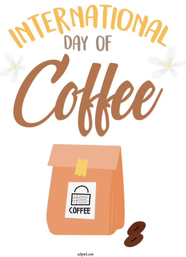 Free Holiday Logo Design Text For International Coffee Day Clipart Transparent Background