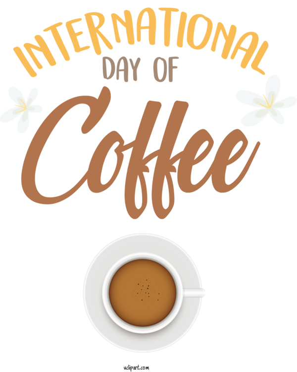 Free Holiday Cappuccino Coffee Ristretto For International Coffee Day Clipart Transparent Background