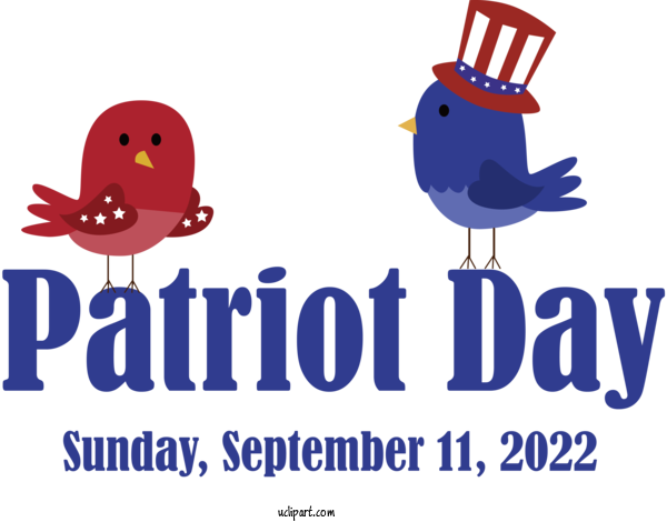 Free Holiday Birds Logo Cartoon For Patriot Day Clipart Transparent Background
