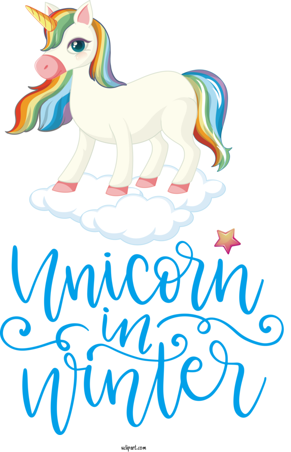 Free Holiday Horse Text Line For National Unicorn Day Clipart Transparent Background