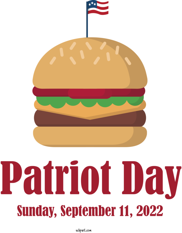 Free Holiday Cheeseburger Veggie Burger Junk Food For Patriot Day Clipart Transparent Background