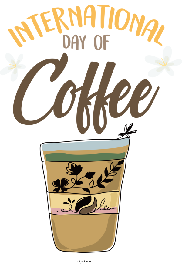 Free Holiday Coffee Coffee Cup Pint Glass For International Coffee Day Clipart Transparent Background