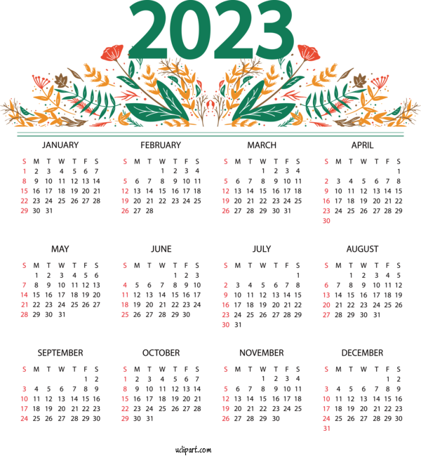 Free 2023 Calendar Calendar May Calendar 2023 For 2023 Printable Yearly Calendar Clipart Transparent Background