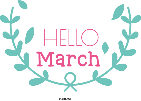 Free March Art Design International Women's Day March 8 For Hello March Clipart Transparent Background