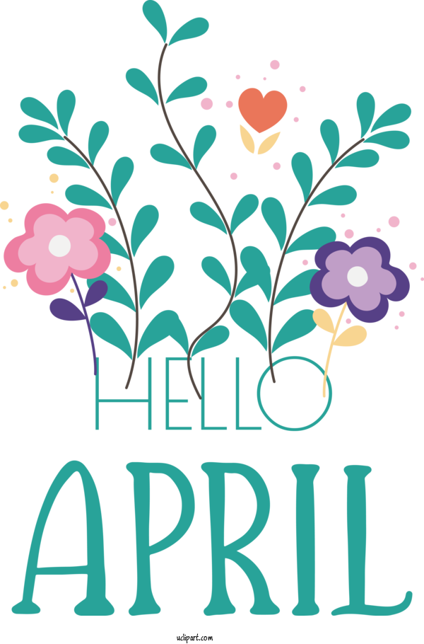 Free April Art Design Mother's Day Clip Art For Fall Drawing For Hello April Clipart Transparent Background