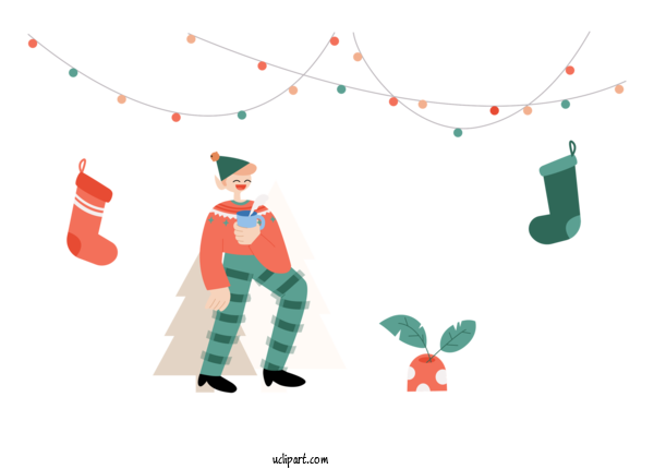 Free Christmas Background Human Cartoon Behavior For Christmas Decoration Clipart Transparent Background