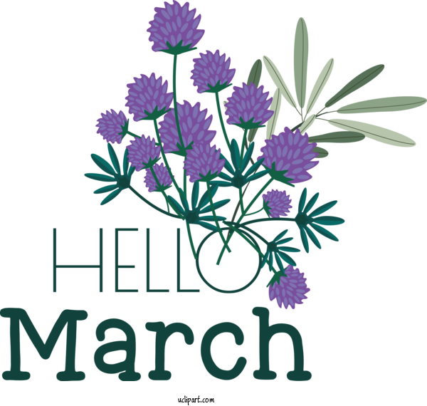 Free March Art Design Flower Floral Design Flower Bouquet For Hello March Clipart Transparent Background