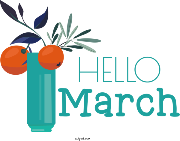 Free March Art Design Logo Ardèche Design For Hello March Clipart Transparent Background