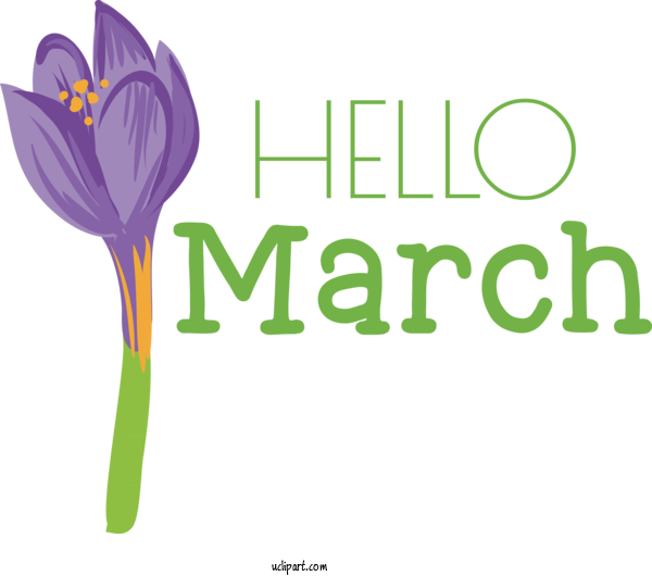 Free March Art Design Flower Logo Design For Hello March Clipart Transparent Background