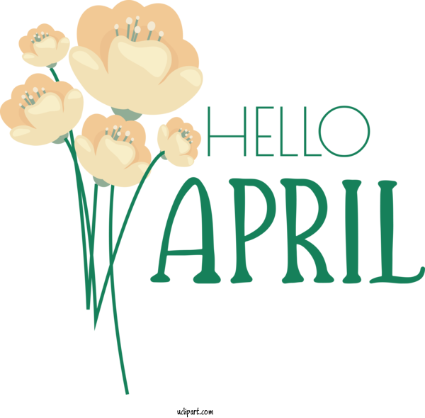 Free April Art Design Human Plant Stem Behavior For Hello April Clipart Transparent Background