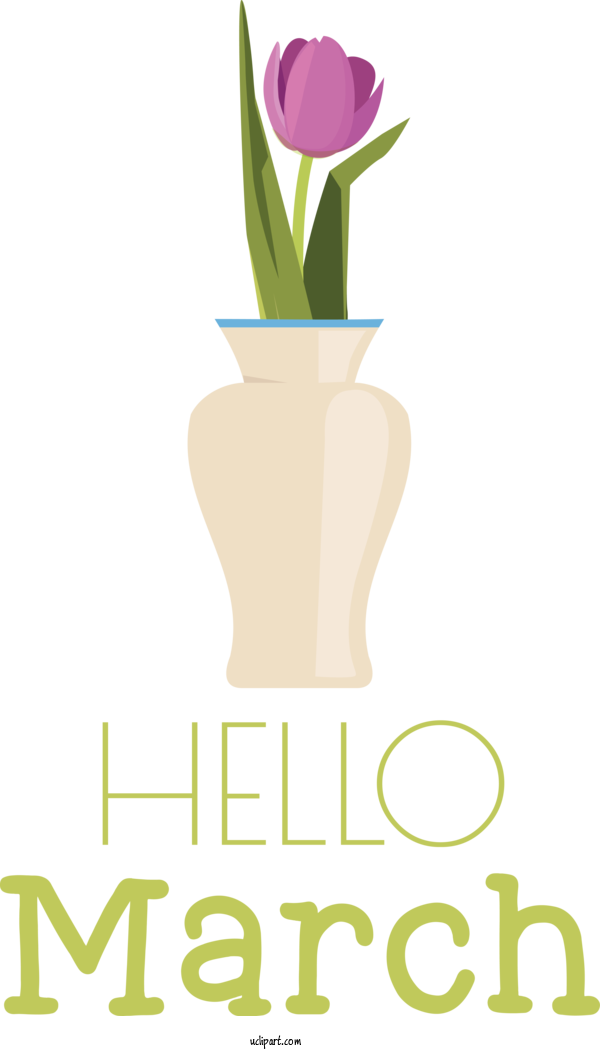 Free March Art Design Logo Design Floral Design For Hello March Clipart Transparent Background