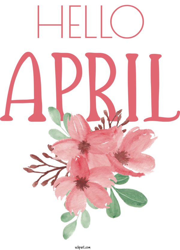 Free April Art Design Clip Art For Fall Drawing Flower For Hello April Clipart Transparent Background