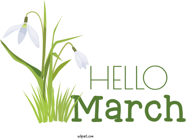Free March Art Design Flower Logo Commodity For Hello March Clipart Transparent Background