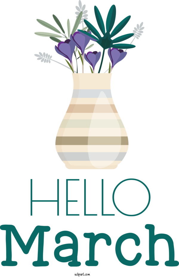 Free March Art Design Flower Floral Design Flower Bouquet For Hello March Clipart Transparent Background