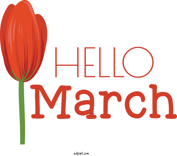 Free March Art Design Flower Logo For Hello March Clipart Transparent Background