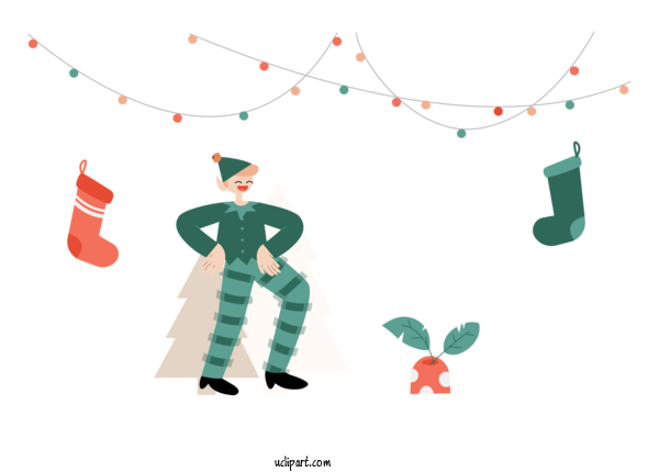 Free Christmas Background Human Cartoon Behavior For Christmas Decoration Clipart Transparent Background
