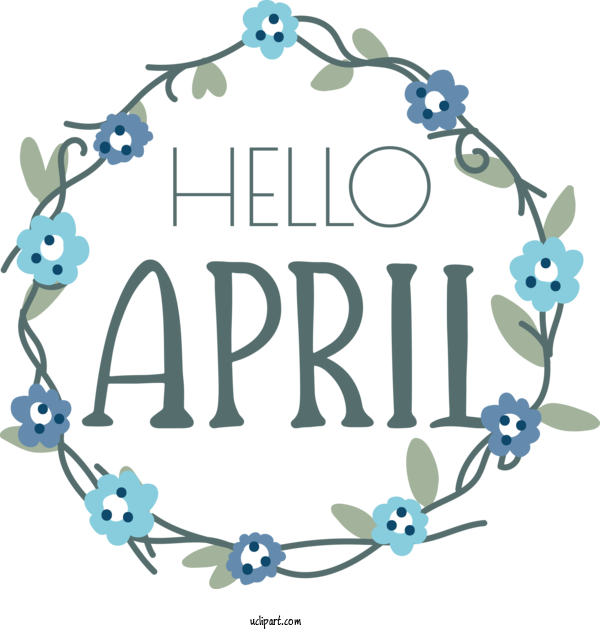 Free April Art Design Flower Floral Design Flower Bouquet For Hello April Clipart Transparent Background