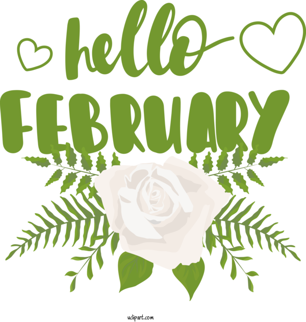 Free February Art Design February Drawing Logo For Hello February Clipart Transparent Background