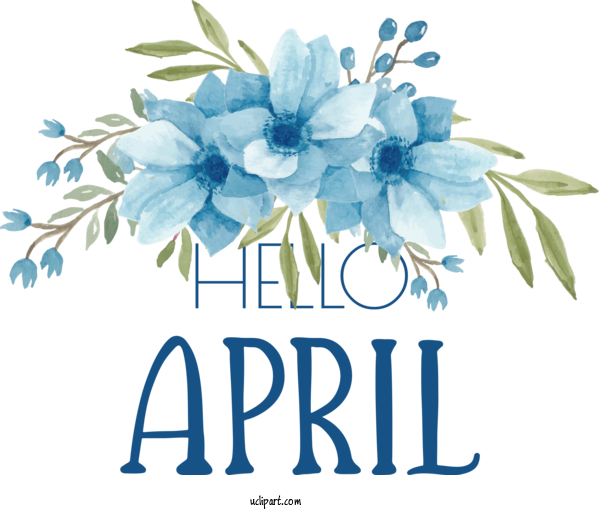 Free April Art Design Flower Flower Bouquet Floral Design For Hello April Clipart Transparent Background