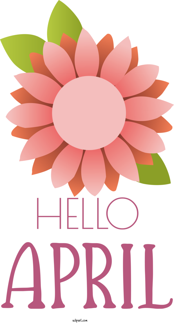 Free April Art Design Flower Clip Art For Fall Drawing For Hello April Clipart Transparent Background