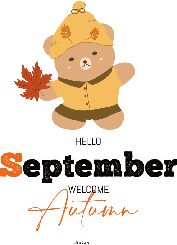 Free Hello September Logo Cartoon Tommee Tippee For Welcome Autumn Clipart Transparent Background