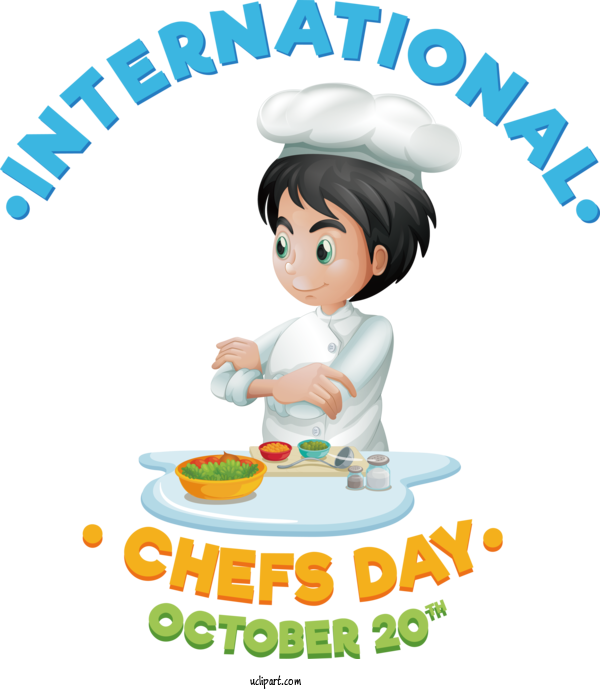 Free Chefs Day Human Cartoon Behavior For International Chefs Day Clipart Transparent Background