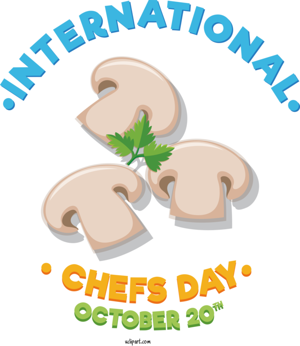 Free Chefs Day Logo Text Line For International Chefs Day Clipart Transparent Background